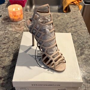Steve Madden Blush Cage Strappy Stiletto Sandal